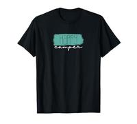 Happy Camper Retro Brushstroke - Fun Camping Vibes Graphic T-Shirt