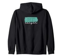 Happy Camper Retro Brushstroke - Fun Camping Vibes Graphic Zip Hoodie