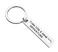Happy Camper RV Keyring Christmas Keyring Gift Trailer Gift for Boss Coworker Camping Keyring Key Ring Gift for Camper Lover Vacation Jewelry Traveller Gift Retirement Gift Coworker Leaving Gift Gift