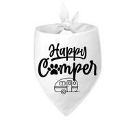 Happy Camper Summer Dog Bandana for Small Medium Pets | Birthday Gifts for Puppy Mom Dad Lover Camper Funny Dog Bandana ,Cute Dog Bandanas ,Photo Prop Pet Scarf Accessories