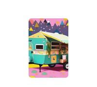 Happy Camper Trailer Printing 10 Pcs Car Air Freshener Hanging Sheets Scented Hanging Sheets With Rope For Home