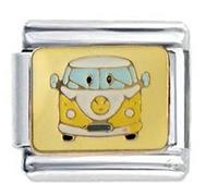 Happy Camper Van Enamel Italian Charm Fits all 9mm Italian Style Charm Bracelets