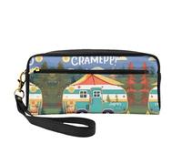 Happy Camper Women Travel Makeup Pouch Makeup Bag for Purse Portable Toiletry Bag Accessories Organizer
