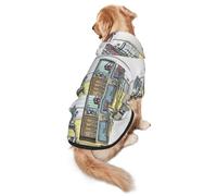 Happy Campers Print Dog Hoodie Pet Sweatshirt, Warm, Soft And Breathable Hooded Clothes For Medium To Large Dogs, Easy-To-Wear Design, For Winter And Fall