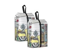 Happy Campers Print Trainer Bag Portable Boot Bag with Zipper Closure Storage Pouch for Travel Home-2pcs