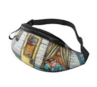 Happy Campers Printed Personalized Waist Bag, Lightweight and Versatile Crossbody Bag for Everyday and Outdoor Adventures