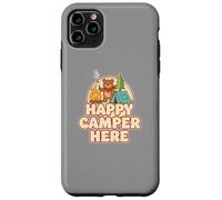 Happy Camping Bear Camper Tent Marshmallow Funny Retro Case for iPhone 11 Pro Max
