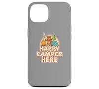 Happy Camping Bear Camper Tent Marshmallow Funny Retro Case for iPhone 13