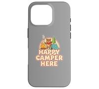 Happy Camping Bear Camper Tent Marshmallow Funny Retro Case for iPhone 16 Pro