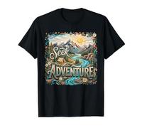 Happy Camping Camper Club Lovers Adventure Explore Outdoor Value Graphic T-Shirt, Men, Black, S