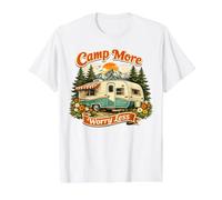 Happy Camping Camper Club Lovers Adventure Explore Outdoor Value Graphic T-Shirt, Men, White, L
