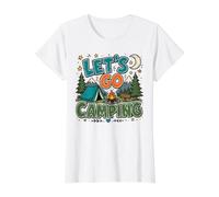 Happy Camping Camper Club Lovers Adventure Explore Outdoor Value Graphic T-Shirt, Women, White, L