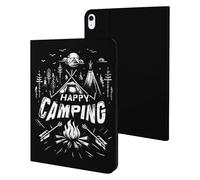 Happy Camping Night Bonfire Slim Case Compatible with iPad 10th 9th 8th 7th Generation 2022 2021 2020 2019 Protective Cover Stand