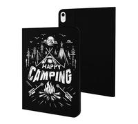 Happy Camping Night Bonfire Slim Case Compatible with iPad 10th 9th 8th 7th Generation 2022 2021 2020 2019 Protective Cover Stand