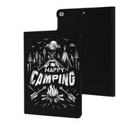 Happy Camping Night Bonfire Slim Case Compatible with iPad 10th 9th 8th 7th Generation 2022 2021 2020 2019 Protective Cover Stand