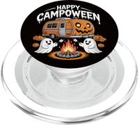 Happy Campoween Pumpkin Ghosts Camping Halloween Campfires PopSockets PopGrip for MagSafe