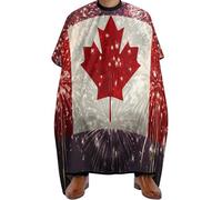 Happy Canada Day Firework Flag Hairdressing Barber Cape for Unisex Waterproof Hair Cutting Gowns for Salon Haircut