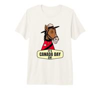 Happy Canada Day Funny Horse Canadian Mountie Premium T-Shirt