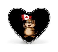 Happy Canada Day Unisex Novelty Brooches & Pins Heart Metal Lapel Badge for Clothing Shawl Hat