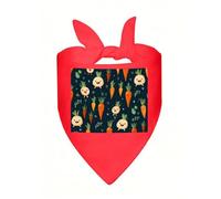 Happy Carrot Dog Bandana Cute Soft Triangle Bibs Washable Kerchief Adjustable Dog Scarf Puppy Neckerchief Stylish Handkerchief Pet Bandana Pet Scarfs for Small Dogs Cat Pet Red-Style