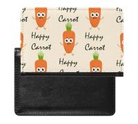 Happy Carrot Passport Holder PU Leather Slim Passport Cover with Card Slots Travel Document Holder Cover