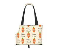 Happy carrot Patterned pet shoulder bag 26 * 34cm lightweight breathable travel pet bag weekend pet travel set