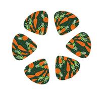 Happy carrot Print Guitar and Ukulele Picks For Music Lovers 12 PCS Mixed Gauges(0.46/0.71/0.96mm)