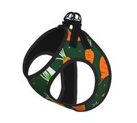 Happy Carrot Print Harness Leash Set For Cat And Small Dog, Adjustable, Reflective, And Escape-Proof Vest With Soft Breathable Mesh Lining