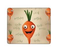 Happy Carrot Print Mouse Pad 7.9 x 9.5 in, Anti Slip Rubber Base Computer Mouse pad for Computers Laptop Office Desk Accessories