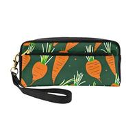 Happy Carrot Print Stylish Women Makeup Bag Travel Companion Pouch Toiletry for School Office Case
