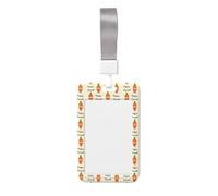 Happy Carrot Printed Id Card Badge Holder with Neck Strap Waterproof Name Card Holder Plastic Vertical Sleeve Pocket