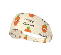 Happy carrot Printed sports sweatband suitable for running, cycling, fitness and yoga, moisture wicking headband