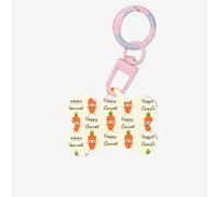 Happy Carrot Printing Acrylic Dog Bone Ornament,Dog Tags Personalized Pet Ornament, Key Chain Bone Shaped Id Tags