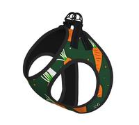 Happy Carrot Printing Dog Summer Harness With Leash Set,Adjustable And Reflective Step-In Puppy Pet Vest Harnesses