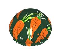 Happy Carrot Reusable Shower Cap For Women, Double Layer Shower Cap, Hair Care Essential