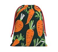 Happy carrot seamless pattern Print Christmas Drawstring Bags,Wedding Party Gifts wrapping bag,DIY Craft,Xmas,Presents