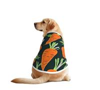 Happy Carrot Seamless Pattern Print Dog Shirts for Pet, Soft Breathable Vest Lightweight Stretchy Pet T-Shirt for Medium Dog