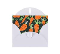 Happy carrot seamless pattern print Greeting Cards - Thank-You Cards Party Invitation Cards for Festive Celebrations
