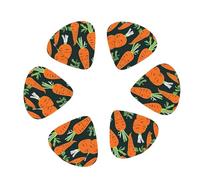 Happy carrot seamless pattern Print Guitar and Ukulele Picks For Music Lovers 12 PCS Mixed Gauges(0.46/0.71/0.96mm)