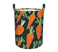 Happy Carrot Seamless Pattern Printing Circular Storage Hamper â€“ Easy-Carry Handles, Perfect For Christmas, Fits In Any Room