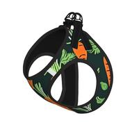 Happy Carrot Seamless Pattern Printing Dog Summer Harness With Leash Set,Adjustable And Reflective Step-In Puppy Pet Vest Harnesses