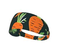 Happy Carrot Seamless Pattern Workout Sweatbands Adjustable Hairband For Basketball,Fitness Athletics Football, Yoga