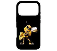 Happy Cartoon Bee Playing Electric Guitar Musician Case for iPhone 17 Pro