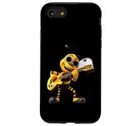 Happy Cartoon Bee Playing Electric Guitar Musician Case for iPhone SE (2020) / 7/8