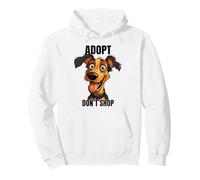 Happy Cartoon Dog Face Tongue Out Funny Puppy Lover Pullover Hoodie