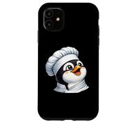 Happy Cartoon Penguin Chef Cooking in Kitchen Case for iPhone 11