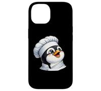 Happy Cartoon Penguin Chef Cooking in Kitchen Case for iPhone 14