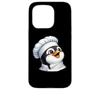 Happy Cartoon Penguin Chef Cooking in Kitchen Case for iPhone 15 Pro