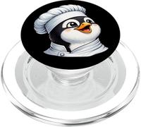 Happy Cartoon Penguin Chef Cooking in Kitchen PopSockets PopGrip for MagSafe