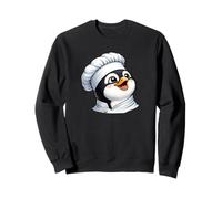 Happy Cartoon Penguin Chef Cooking in Kitchen Sweatshirt